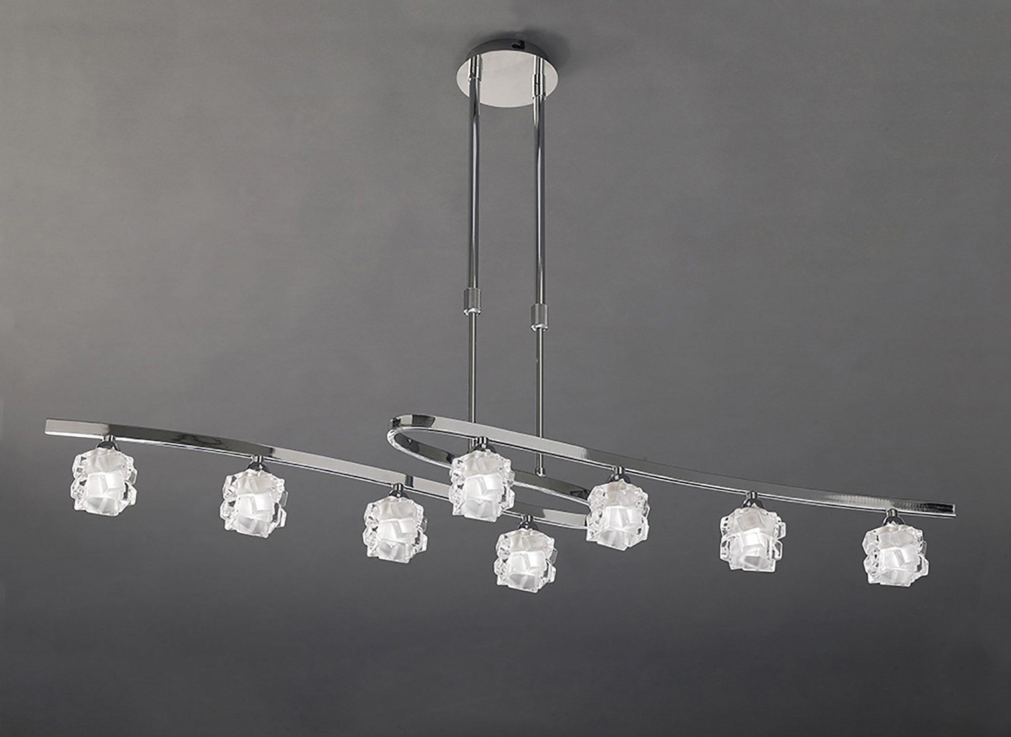Ice Polished Chrome Ceiling Lights Mantra Linear Fittings